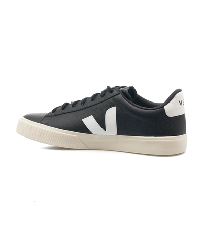 Shop Veja Men's Black Leather Sneakers