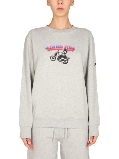 Shop Apc A.p.c. Women's Grey Cotton Sweatshirt