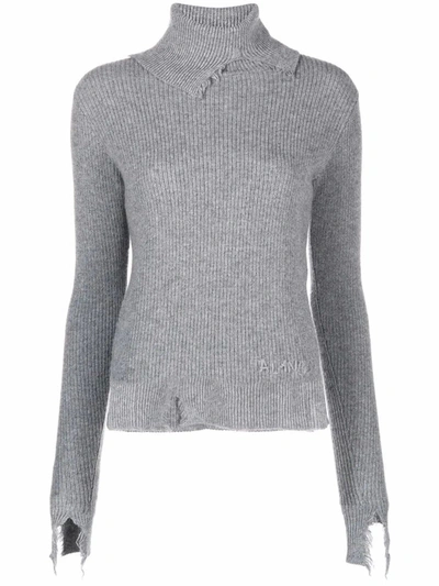 Shop Alanui Women's Grey Wool Sweater