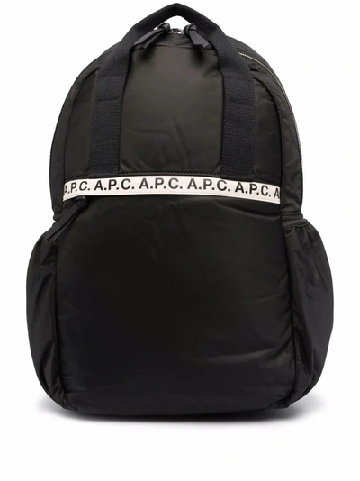 Shop Apc A.p.c. Men's Black Polyamide Backpack