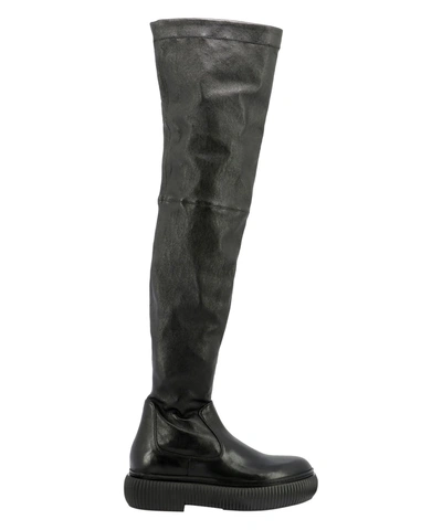 Shop Lanvin Women's Black Leather Boots