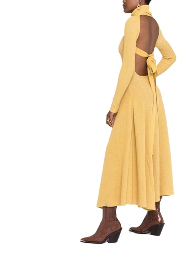 Shop Alanui Women's Yellow Wool Dress