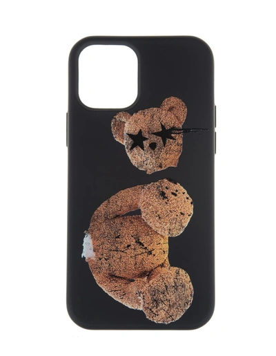 Shop Palm Angels Black Iphone 12 Pro Case With Maxi Star Eyes Teddy Print