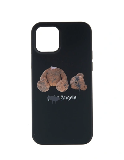 Shop Palm Angels Black Iphone 12 Pro Case With Star Eyes Teddy Print