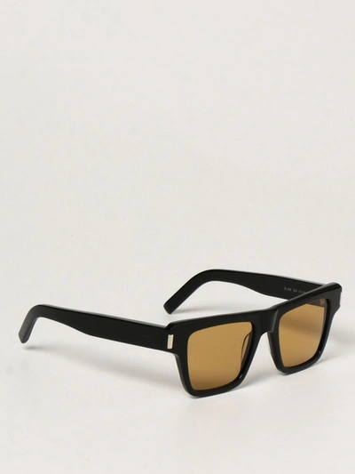 Shop Saint Laurent Sunglasses In Acetate In Yellow