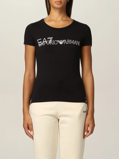Shop Ea7 T-shirt  Women Color Black