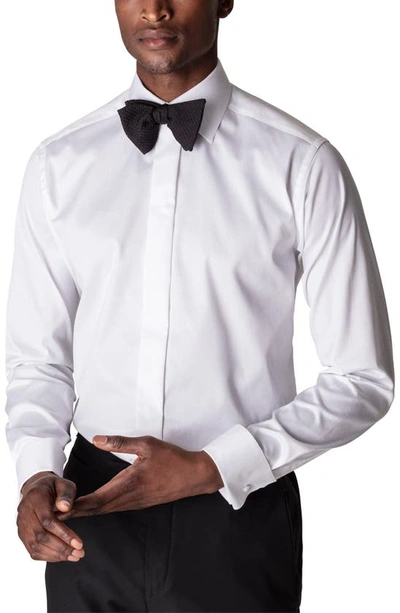 Shop Eton Slim Fit Twill Fly Front Tuxedo Shirt In White