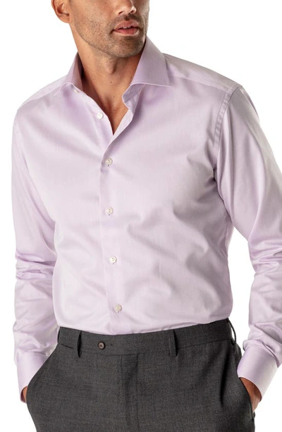 Shop Eton Slim Fit Solid Dress Shirt In Lavender