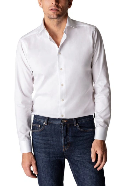 Shop Eton Contemporary Fit Twill Dress Shirt In White