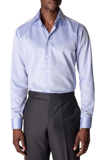Shop Eton Contemporary Fit Twill Dress Shirt In Blue