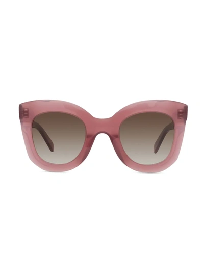 Shop Celine Women's 47mm Cat Eye Sunglasses In Violet