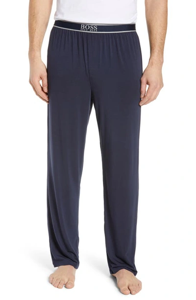 Shop Hugo Boss Micromodal Pajama Pants In Blue