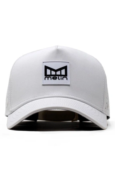 Shop Melin Hydro Odyssey Stacked Water Repellent Baseball Cap In White