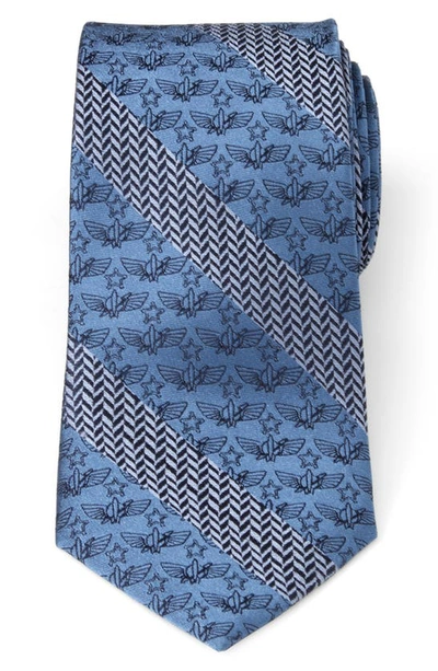 Shop Cufflinks, Inc . Toy Story Icon Herringbone Silk Tie In Blue