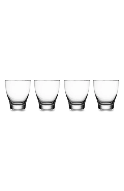 Shop Nambe Vie Set Of 4 Double Old Fashioned Glasses In Clear