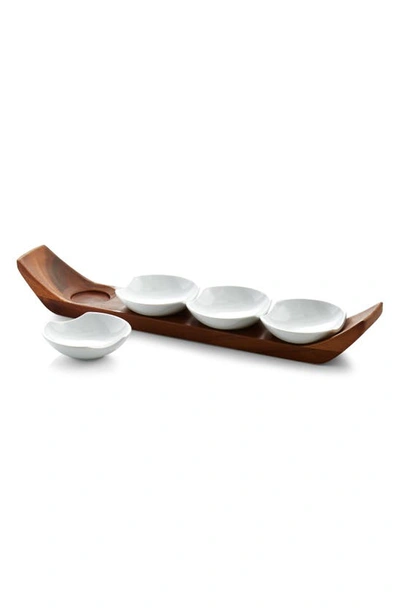 Shop Nambe Quatro Snack & Serve Tray In White