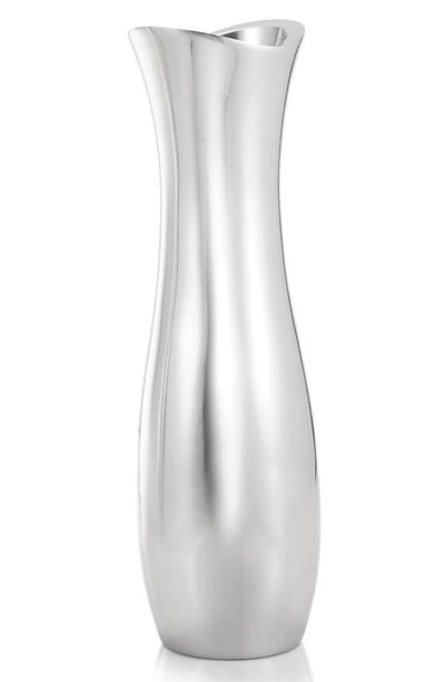 Nambe 13 Stryker Vase In Metallic Silver
