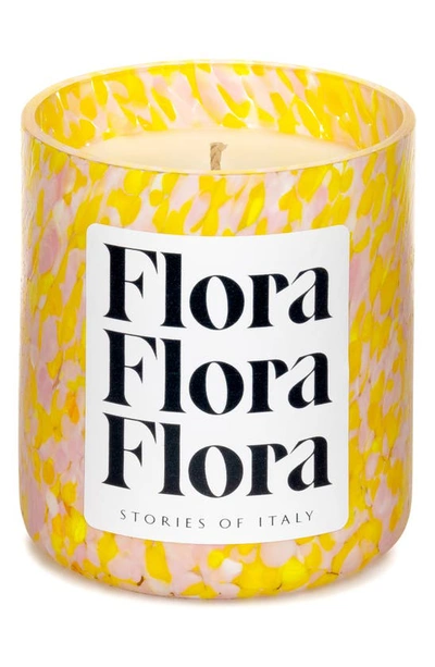 Shop Stories Of Italy Macchia Su Macchia Flora Candle In Yellow Pink