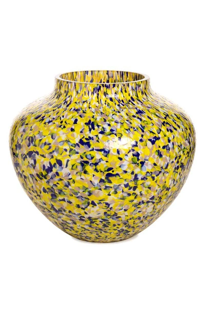 Shop Stories Of Italy Macchia Su Macchia Vase In Yellow Blue Purple