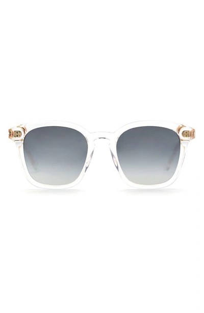 Shop Krewe Prytania 50mm Rectangular Sunglasses In Crystal/ Silver