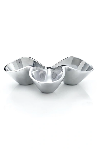 Shop Nambe Bella Trio Condiment Server In Silver