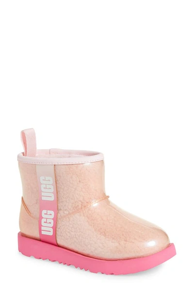 Shop Ugg Mini Classic Ii Waterproof Clear Boot In Pink Combination