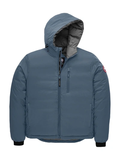 Shop Canada Goose Men's Lodge Down Hooded Jacket In Ozone Blue
