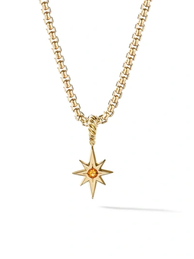 Shop David Yurman Women's North Star Birthstone Charm In 18k Yellow Gold In Citrine