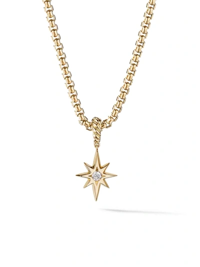Shop David Yurman Women's North Star Birthstone Charm In 18k Yellow Gold In Diamond