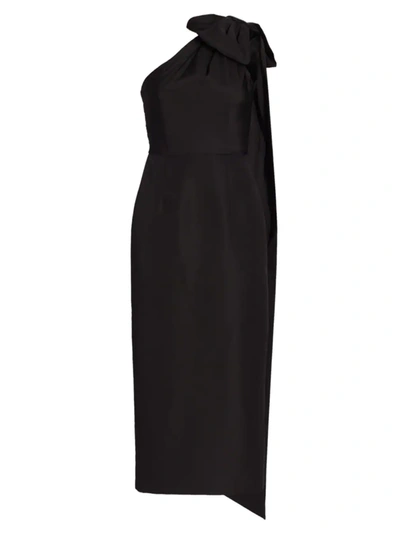 Shop Alexia Mar A Women's Anne Silk Faille Dress In Black