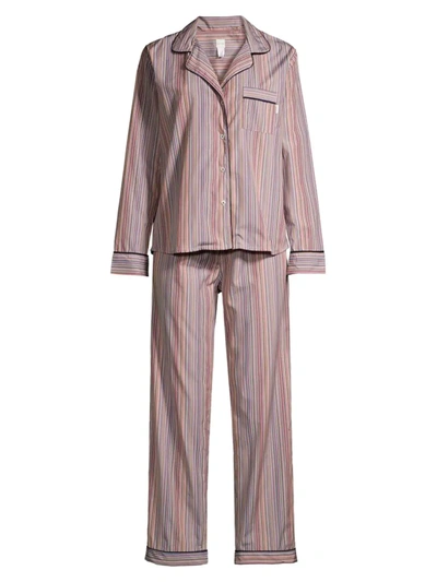 Shop Paul Smith Women's Striped 2-piece Pajama Set In Neutral