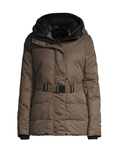 Shop Canada Goose Women's Mckenna Belted Down Jacket In Quicksand Sable Mouvant