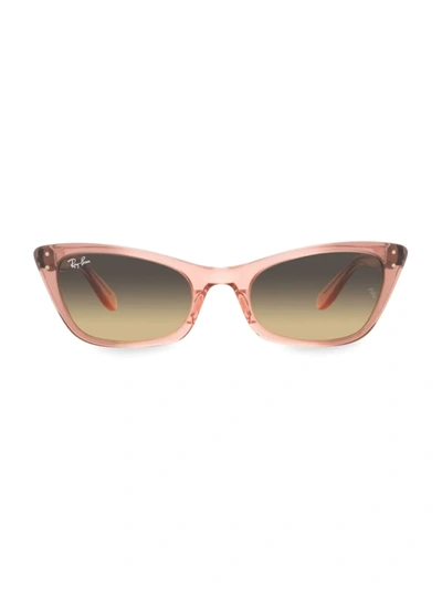 Shop Ray Ban Women's Rb2299 Lady Burbank 52mm Cat Eye Sunglasses In Transparent