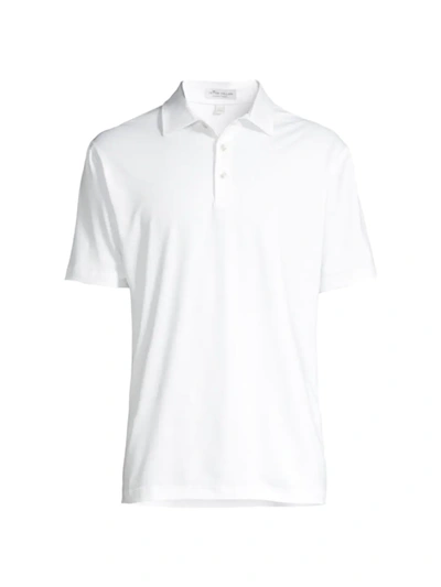 Shop Peter Millar Men's Sean Stretch Jersey Polo Shirt In White