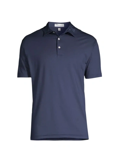 Shop Peter Millar Men's Sean Stretch Jersey Polo Shirt In Navy