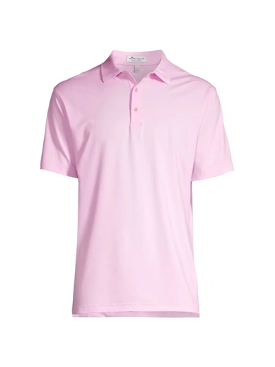 Shop Peter Millar Men's Sean Stretch Jersey Polo Shirt In Palmer Pink