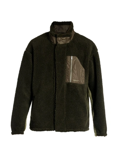 Shop Ambush Fleece Two-tone Jacket In Military Green