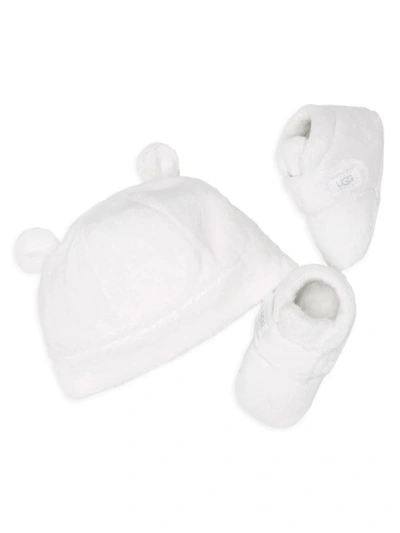 Shop Ugg Baby's 2-piece Bixbee & Beanie Gift Set In White