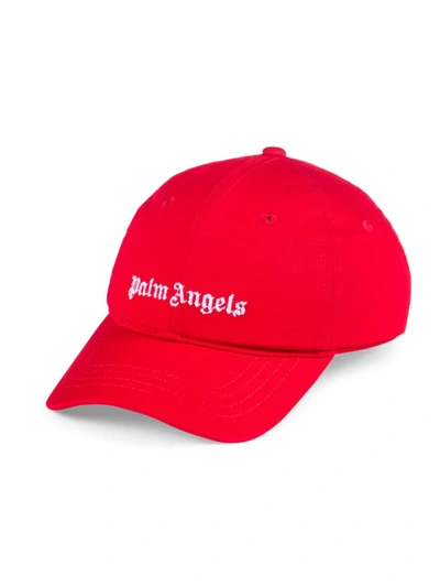 Shop Palm Angels Classic Logo Hat In Red