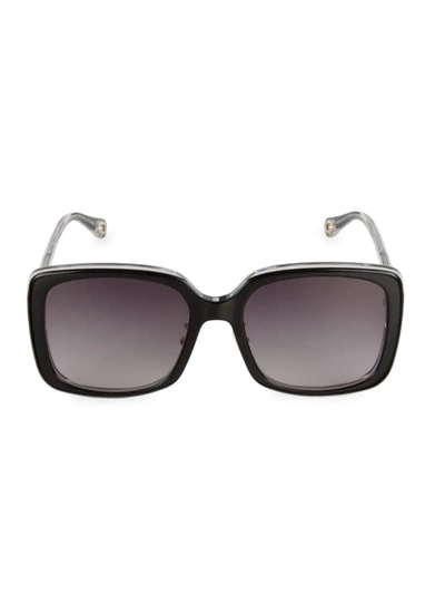 Shop Chloé Women's Esther 57mm Square Sunglasses In Black