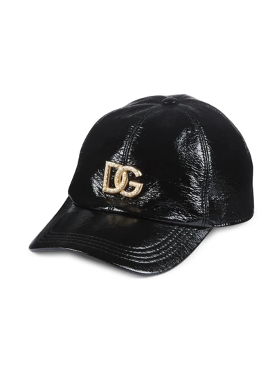 Shop Dolce & Gabbana Women's Logo Baseball Cap In Black