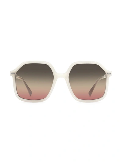 Shop Isabel Marant Women's 55mm Square Sunglasses In Ivory