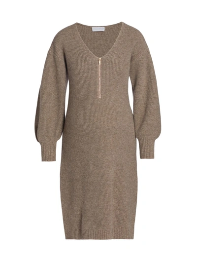 Shop Emilia George Women's Eva Maternity Sweater Dress In Camel