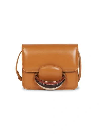 Shop Chloé Women's Kattie Leather Shoulder Clutch Bag In Autumnal Brown
