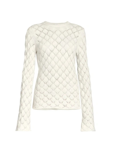 Shop Chloé Cashmere Sweater In White Powder