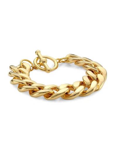 Shop Kenneth Jay Lane Women's 20k-gold-plated Curb-chain Bracelet