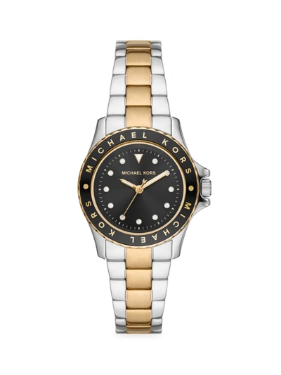 Shop Michael Kors Kenly Two-tone Stainless Steel Bracelet Watch In Silvertone
