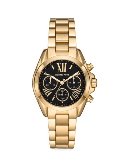 Shop Michael Kors Bradshaw Goldtone Stainless Steel Bracelet Chronograph Watch