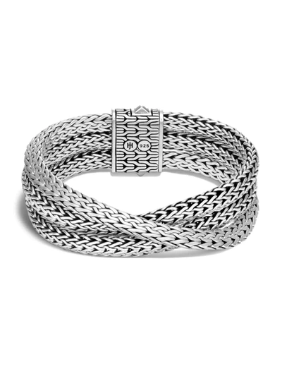 Shop John Hardy Women's Chain Classic Tiga Sterling Silver Triple-row Bracelet