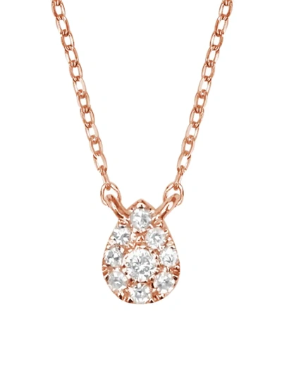 Shop Djula Women's Magic Touch 18k Rose Gold & Diamond Pear Pendant Necklace In Pink Gold